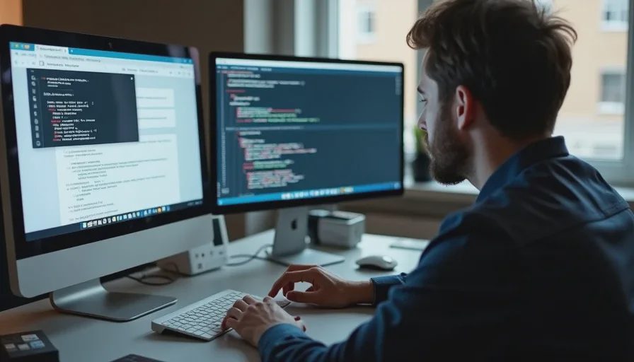Person analyzing a chart or screenshot with vision model.